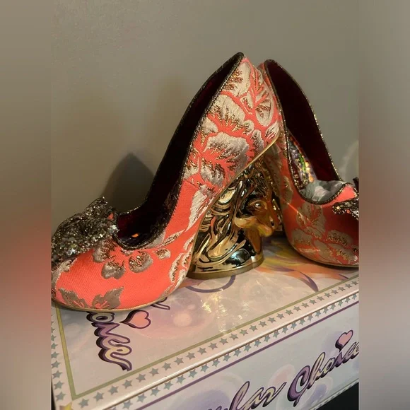 Irregular Choice Trixy in Coral /Gold size 36 - Picture 9 of 9